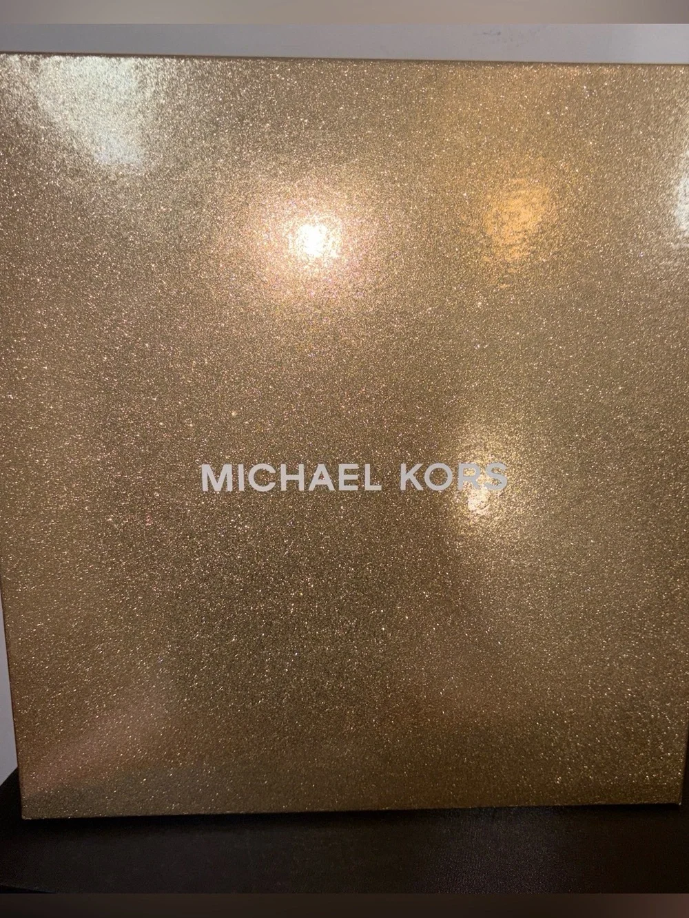 Michael Kors Black MK Logo Crossbody Messenger Bag with Glossy Pocket